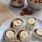 Wrap met banaan en amandelpasta