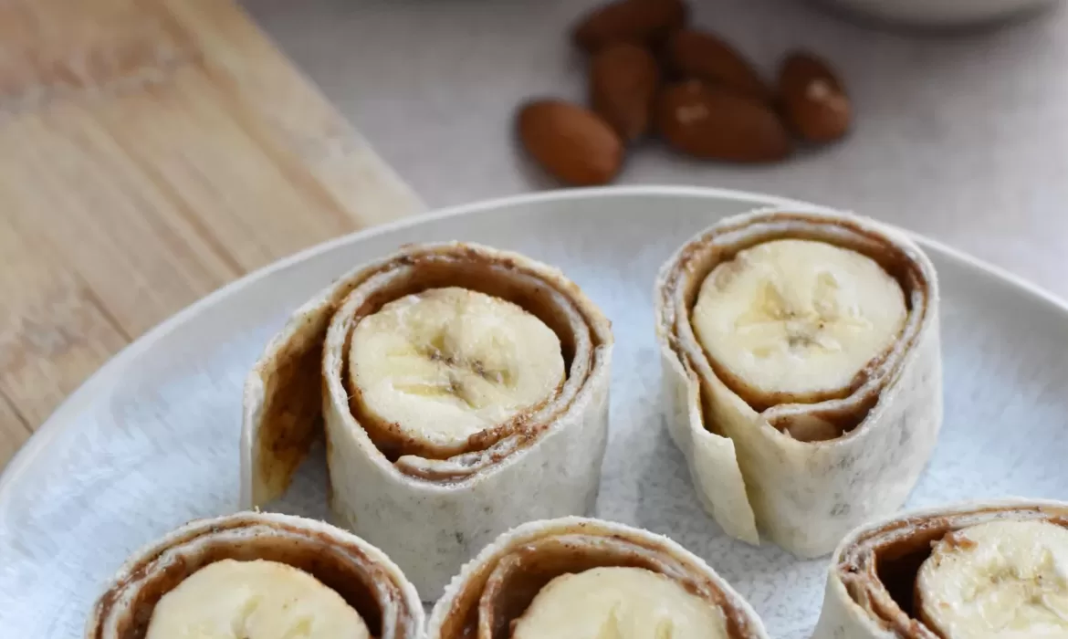 Wrap met banaan en notenpasta