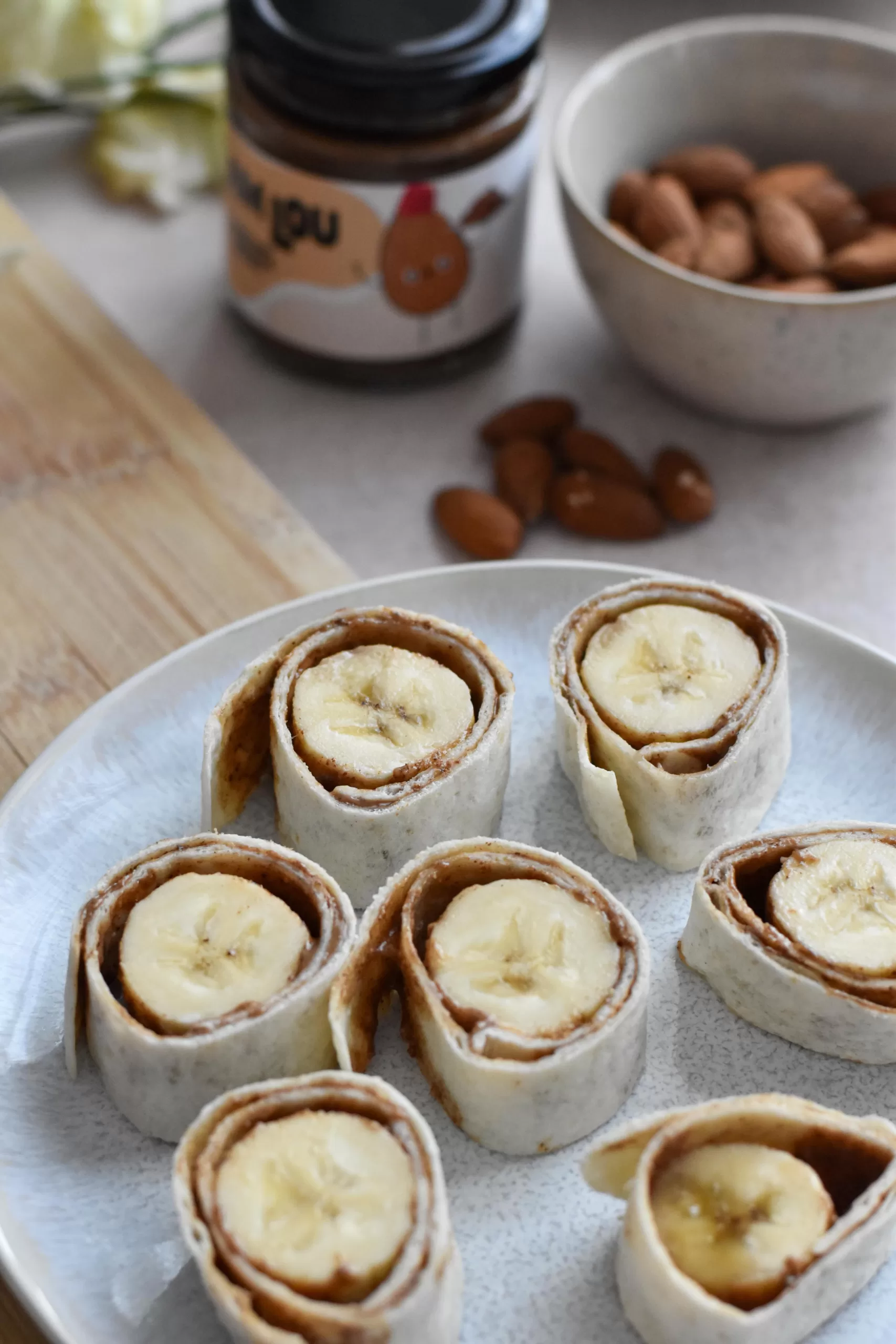 Wrap met banaan en notenpasta